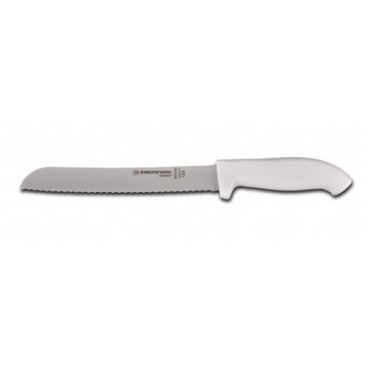 Dexter Russell 24223 SofGrip 8" Scalloped Bread Knife with High-Carbon Steel Blade and White Handle