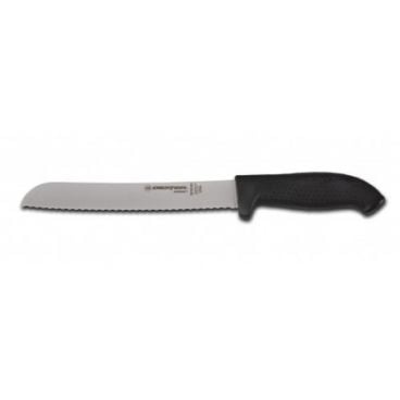 Dexter Russell 24223B SofGrip 8" Scalloped Bread Knife with High-Carbon Steel Blade Black Handle