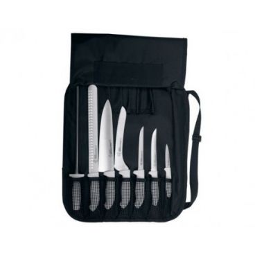 Dexter Russell 20153 SofGrip 7-Piece Cutlery Set with White Handle and Case