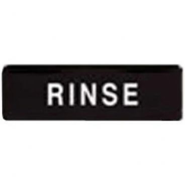 Winco SGN-327 Rinse Sign - Black and White, 9" x 3"