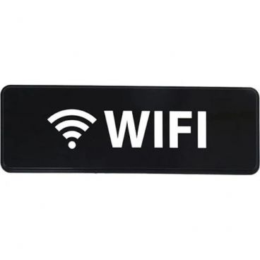 Winco SGN-330 WiFi Sign - Black and White, 9" x 3"