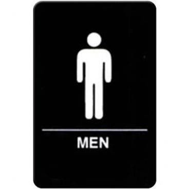 Winco SGNB-605 6" x 9" Men Wall Sign with Braille