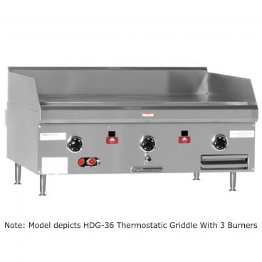 Southbend HDG-72_NAT Heavy-Duty 72” Thermostatic Counterline Natural Gas Griddle With 6 Burners - 180,000 BTU