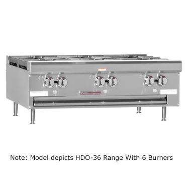 Southbend HDO-12_NAT Heavy-Duty 12” Countertop Natural Gas Range With 2 Burners - 66,000 BTU