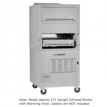 Southbend P32D-3240_NAT Platinum Series 32” Upright Sectional Match Radiant Natural Gas Broiler With Overhead Warming Oven And Standard Oven Base - 120V, 155,000 BTU
