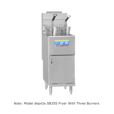 Southbend SB45S_LP 42-50 lb. Economy Liquid Propane Gas Fryer With Four Burners - 122,000 BTU