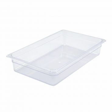 Winco SP7104 Poly-Ware 3 1/2" Deep Full Size Clear Polycarbonate Food Pan