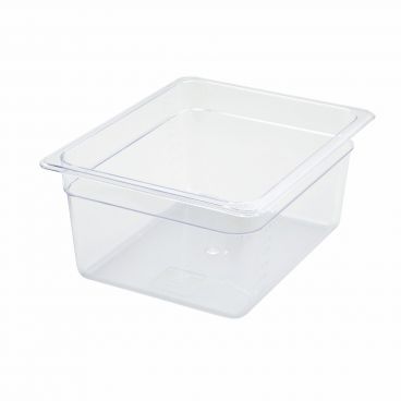 Winco SP7206 Poly-Ware 5 1/2" Deep 1/2 Size Clear Polycarbonate Food Pan