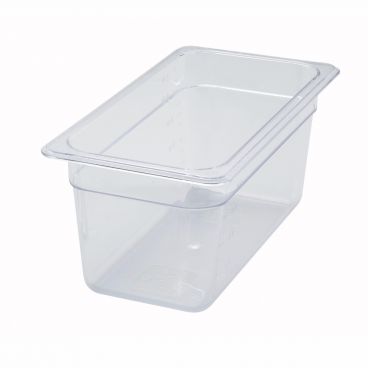 Winco SP7306 Poly-Ware 5 1/2" Deep 1/3 Size Clear Polycarbonate Food Pan