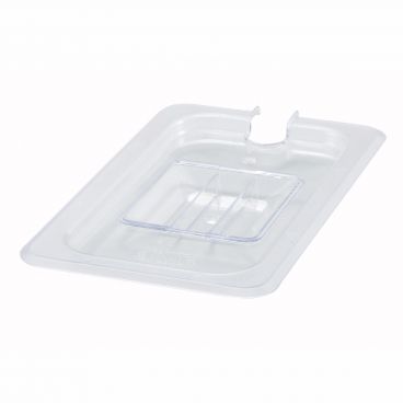 Winco SP7400C Poly-Ware 1/4 Size Slotted Polycarbonate Food Pan Cover