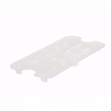 Winco SP74DS Poly-Ware 1/4 Size Clear Polycarbonate Drain Shelf