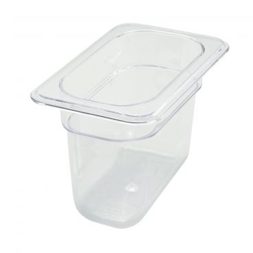 Winco SP7906 Poly-Ware 6" Deep 1/9 Size Clear Polycarbonate Food Pan