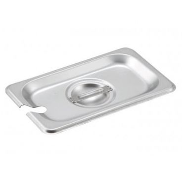 Winco SPCN-GN 1/9 Size Slotted Stainless Steel Steam Table Pan Cover for SPJH-906GN