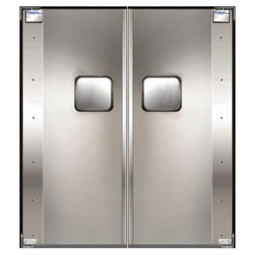 Curtron SPD-20-SS-DBL-5496 54" x 96" Service-Pro Series 20 Stainless Steel Double Swinging Door