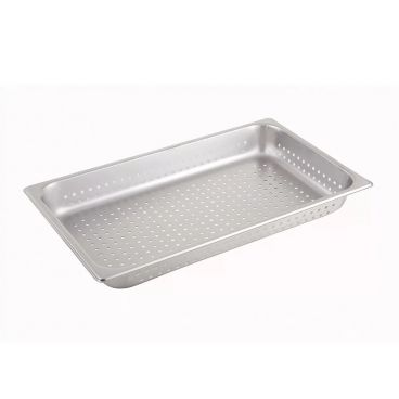 Winco SPFP2 Full Size Perforated Steam Table / Hotel Pan 2 1/2" Deep Anti-Jam