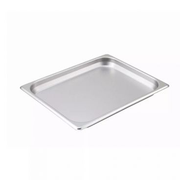 Winco SPH1 1/2 Size Standard Weight Stainless Steel Steam Table / Hotel Pan - 1 1/4" Deep