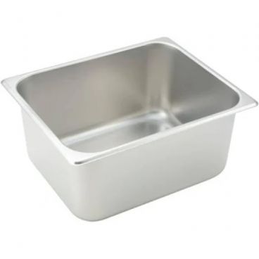 Winco SPH6 1/2 Size Standard Weight Anti-Jam Stainless Steel Steam Table / Hotel Pan - 6" Deep