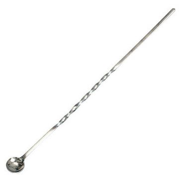 Spill Stop 1113-2-T 10-1/2" Stainless Steel Bar Spoon with Twisted Handle