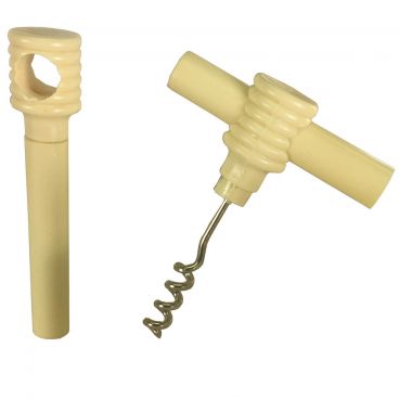 Spill Stop 132-00 Hand-Held T-Shaped Pocket Corkscrew - Beige