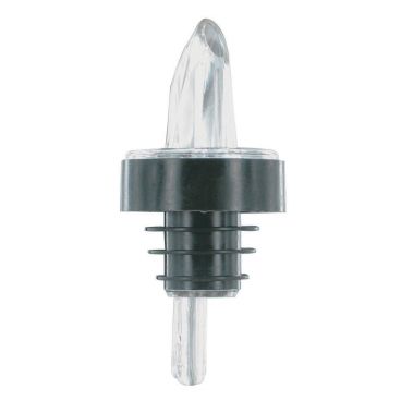 Spill-Stop 361-00 Clear Plastic Pourer With Soft Poly-Kork And Black Collar