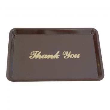 Spill Stop 7212-1 4" x 6" Brown Imprinted Standard Tip Tray