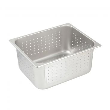 Winco SPJH-206PF 6" Half Size Stainless Steel Perforated Steam Pan
