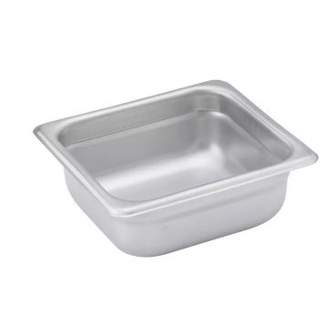 Winco SPJH-602 1/6 Size Standard Weight Anti-Jam Stainless Steel Steam Table / Hotel Pan - 2 1/2" Deep