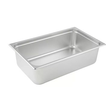 Winco SPJM-106 6" Full Size Solid Anti-Jam Steam Table Pan / Hotel Pan - 24 Gauge