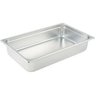 Winco SPJP-104 4" Full Size Solid Anti-Jam Steam Table Pan / Hotel Pan - 23 Gauge