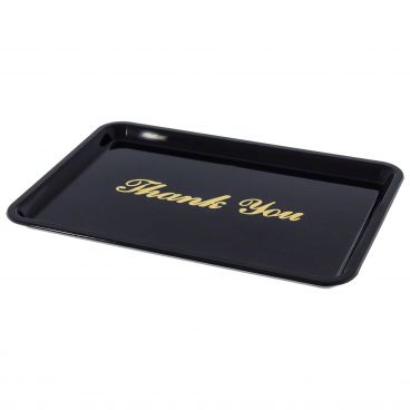 Spill Stop 7212-3 4" x 6" Black Imprinted Standard Tip Tray