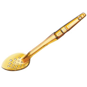 Cambro SPOP13150 Amber Plastic 13" High Heat Perforated Deli Spoon