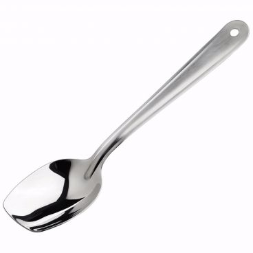 Winco SPS-S10 10" Satin Finish Stainless Steel Slanted Plating Spoon