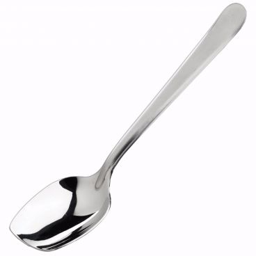 Winco SPS-S8 8" Satin Finish Stainless Steel Slanted Plating Spoon