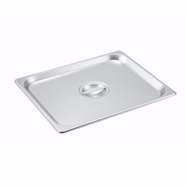 Winco SPSCH 1/2 Size Stainless Steel Solid Steam Table / Hotel Pan Cover