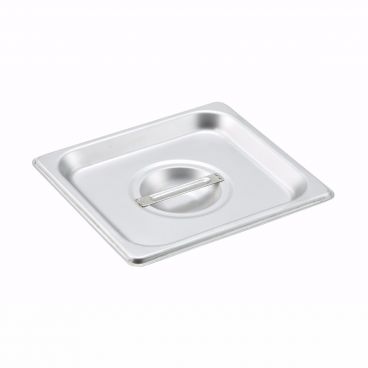 Winco SPSCS 1/6 Size Stainless Steel Solid Steam Table / Hotel Pan Cover