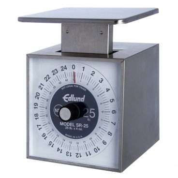 Edlund SR-25 Premier Series Rotating Dial NSF Certified 25 lb Portion Scale