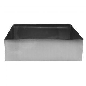 Tablecraft SS4004 5 Qt. 18-8 Stainless Steel 10" x 10" x 3" Straight Sided Square Bowl 