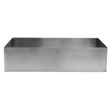 Tablecraft SS4026 2.5 Qt. 18-8 Stainless Steel 10" x 5" x 3" Straight Sided Rectangular Bowl