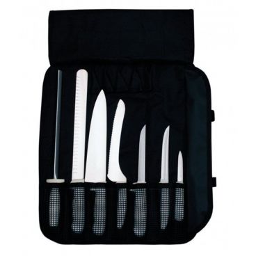 Dexter Russell 20703 Sani-Safe 7-Piece Cutlery Set with White Handles and Case