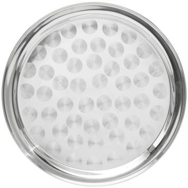 Winco STRS-14 14" Stainless Steel Round Serving Tray
