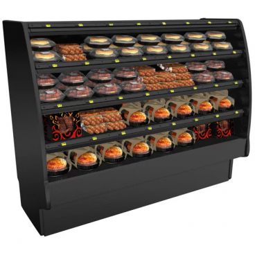 Structural Concepts GHSS660H Fusion 75 3/8" Self-Serve Heated Display Case Merchandiser With 3 Heated Shelves, 208-240V