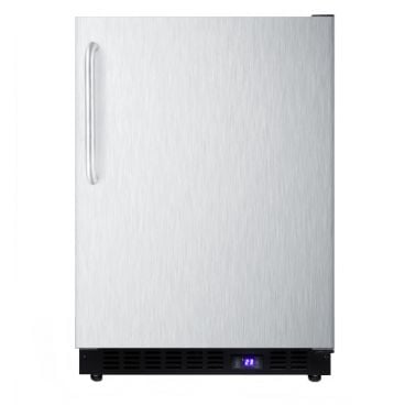 Summit SCFF53BXCSSTB 34" x 23.63" x 23.5" Stainless Steel Built-In Undercounter All-Freezer - 4.72 Cu. Ft, 115 Volts
