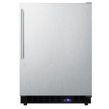 Summit SCFF53BXSSHV Stainless Steel Black 34" x 23.63" x 23.5" Built-in or Freestanding All-Freezer - 4.72 Cu. Ft, 115 Volts