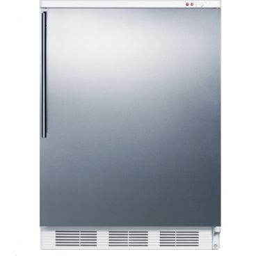 Summit VT65M7SSHV Accucold 33.5" x 23.63" x 23.5" Stainless Steel White All-Freezer - 3.5 Cu. Ft, 115 Volts