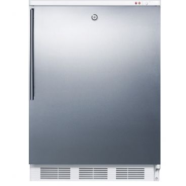 Summit VT65ML7SSHV Accucold 33.5" x 23.63" x 23.5" Stainless Steel White Freestanding Laboratory Freezer - 3.5 Cu. Ft, 115 Volts