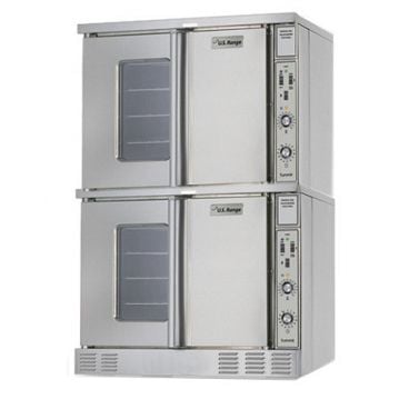 Garland SUMG-200 Summit Series Double Deck Standard Depth Full Size Convection Oven w/ 2 Speed Fan - 106,000 BTU (LP) / (2) 120V Decks