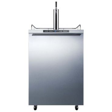 Summit SBC635MOS7HH 33.5" x 24" x 25.88" Stainless Steel Outdoor Draft Beer Dispenser with Tap Kit - 5.6 Cu. Ft, 115 Volts