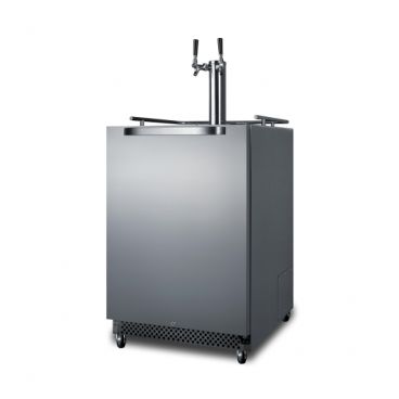 Summit SBC695OSCFTWIN Silver 34" x 23.88" x 25" Stainless Steel Cold Brew Coffee Dispenser - 115 Volts