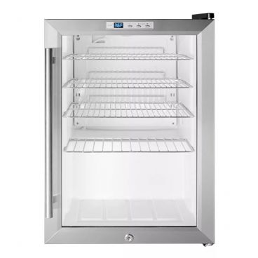 Summit SCR312L 25.5" x 17" x 19.25" Black Cabinet Reach-in Refrigerated Merchandiser with LED Light - 2.5 Cu. Ft, 115 Volts