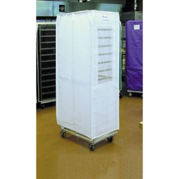 Curtron SUPRO-20-TW-C 23" x 28" x 62" Protecto Translucent White PVC Rack Cover with Front Flap